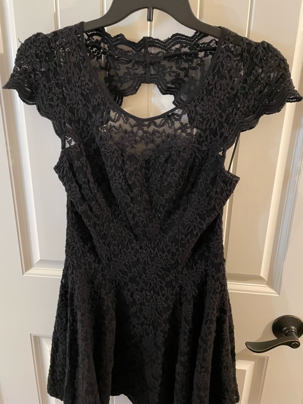 Guess Black Lace Midi Dress